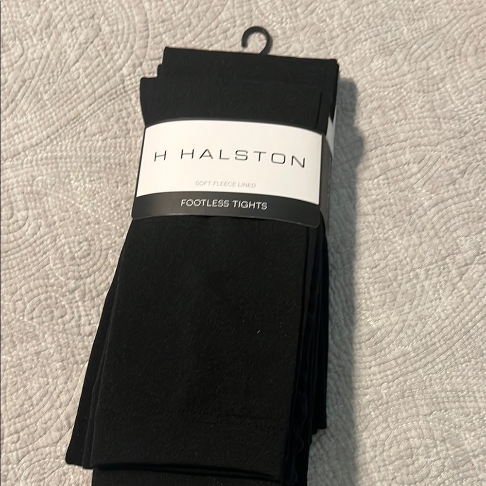 H by Halston Black Footless Leggings